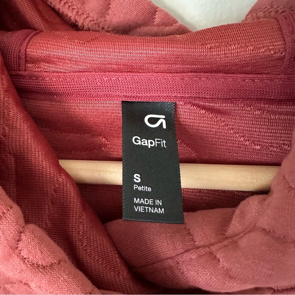 | gap • mauve/pink quinn quilted jacquard hoodie • size small petite | - Picture 10 of 10